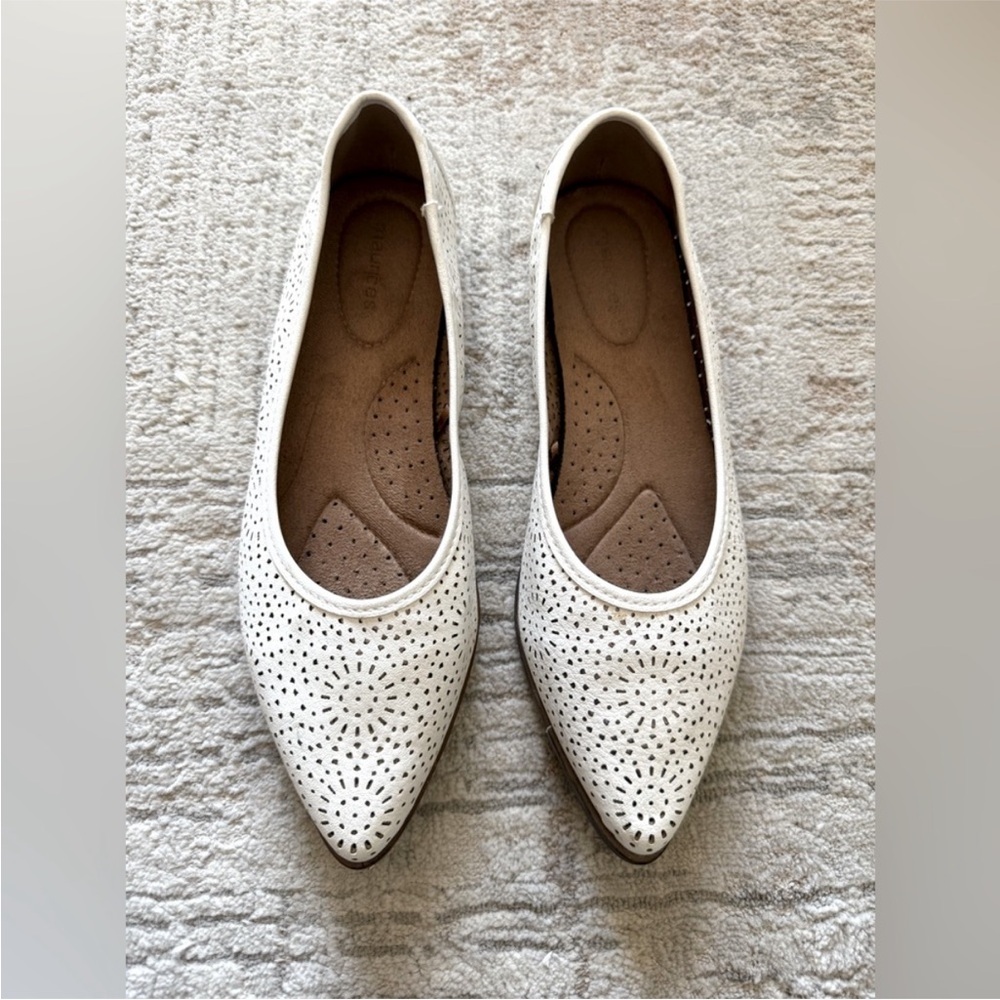 Maurices White Perforated Flats